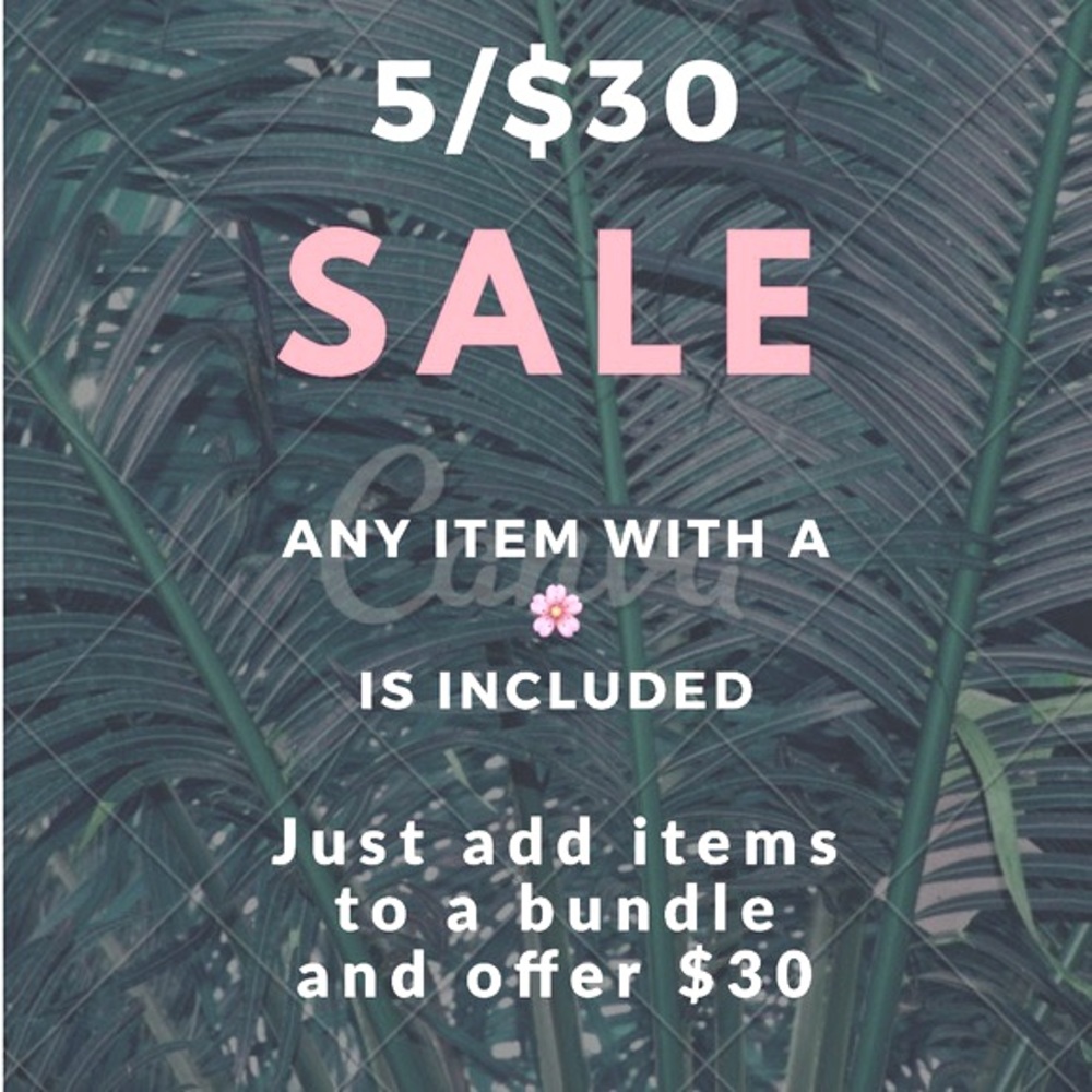5/$30 🌸 🌸🌸 moving sale